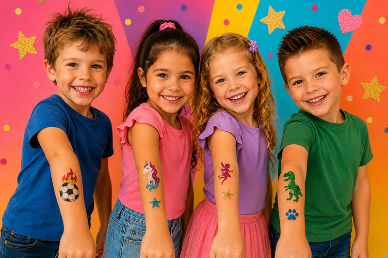 Glitter tattoo’s zijn dé zomerhit: zo maak je kinderen blij met een beetje extra glitter