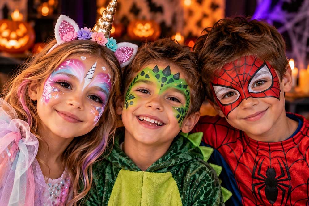 Unicorn, dino of Spiderman schminken: Halloween hoeft niet eng
