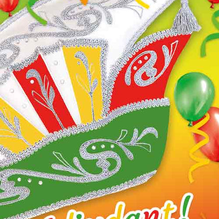 Artige Wenskaart Carnaval Adjudant!
