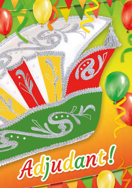 Artige Wenskaart Carnaval Adjudant!