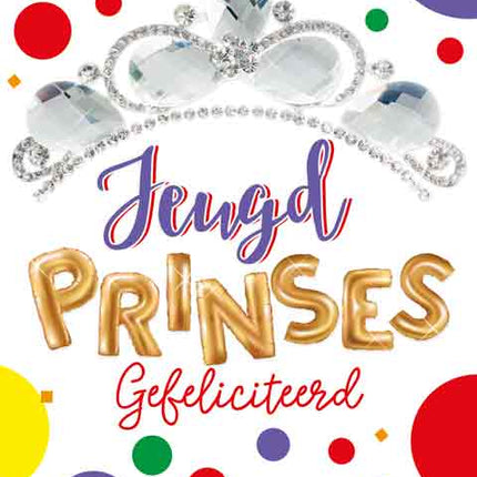 Artige Wenskaart Carnaval Jeugd Prinses Gefeliciteerd