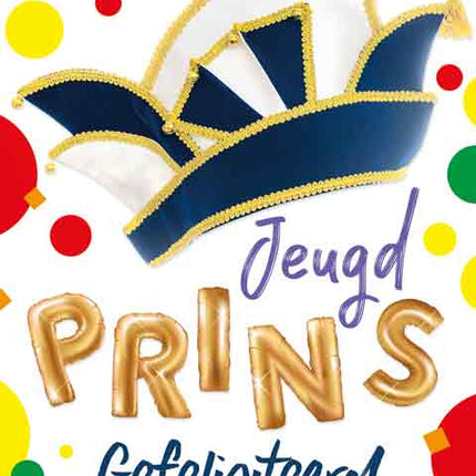 Artige Wenskaart Carnaval Jeugdprins Gefeliciteerd
