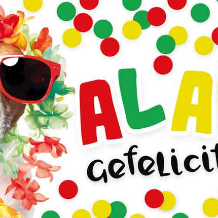 Artige Wenskaart Carnaval Panorama Alaaf Gefeliciteerd