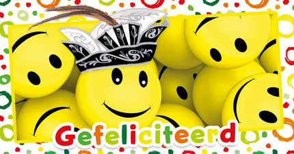 Artige Wenskaart Carnaval Panorama Gefeliciteerd