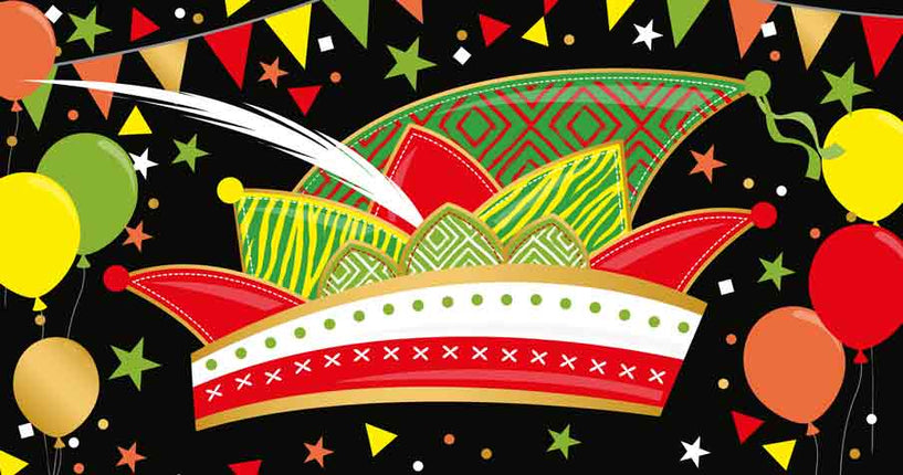 Artige Wenskaart Carnaval Panorama Prinsensteek