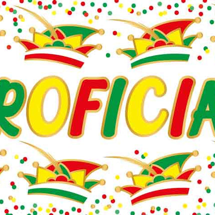 Artige Wenskaart Carnaval Panorama Proficiat