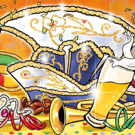 Artige Wenskaart Carnaval Panorama