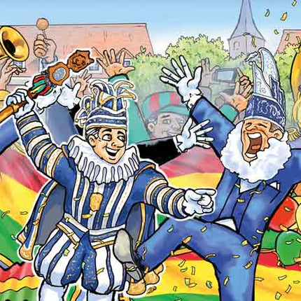 Artige Wenskaart Carnaval Panorama