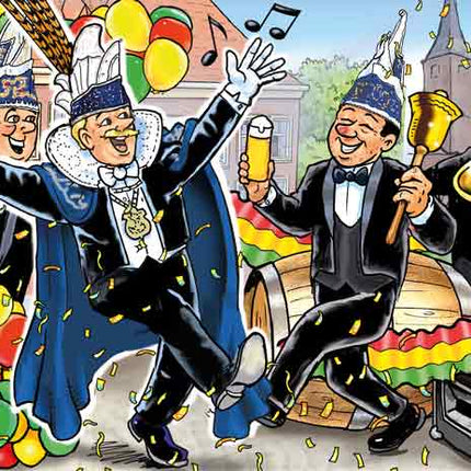 Artige Wenskaart Carnaval Panorama