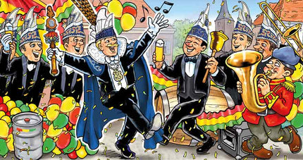 Artige Wenskaart Carnaval Panorama