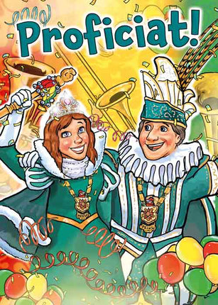 Artige Wenskaart Carnaval Proficiat