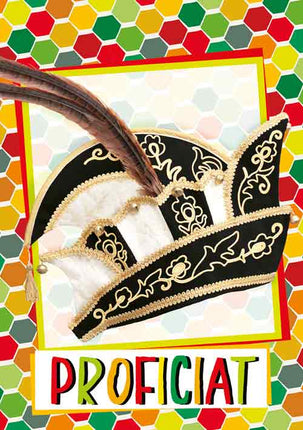 Artige Wenskaart Carnaval Proficiat