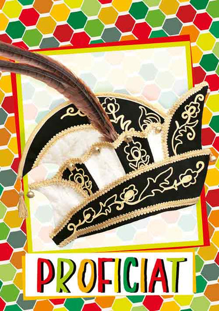 Artige Wenskaart Carnaval Proficiat