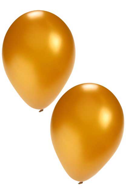Balloonia Latex ballon goud 27 cm 50 stuks