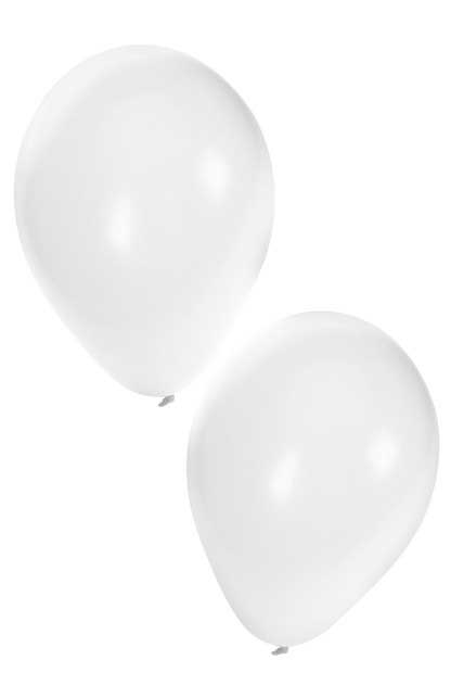 Balloonia Latex ballon wit 25 cm 50 stuks