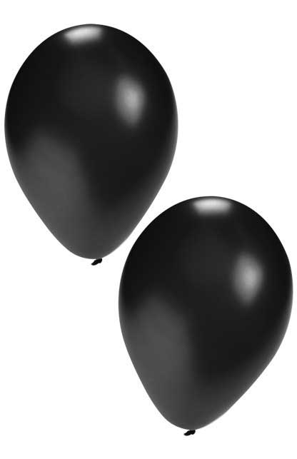 Balloonia Latex ballon zwart 25 cm 50 stuks