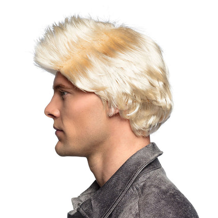 Boland Blonde Herenpruik met Kuif