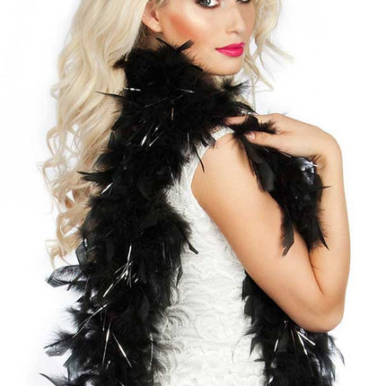 Boland Boa 50 gram Glamour Zwart - Zilver