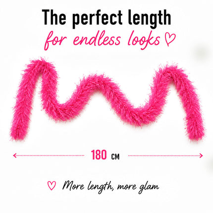Boland Boa Flair Neon Roze 60 gram – 180 cm