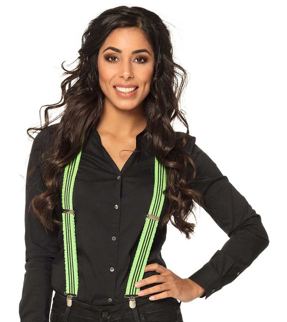 Boland Bretels Ruches Neon Groen