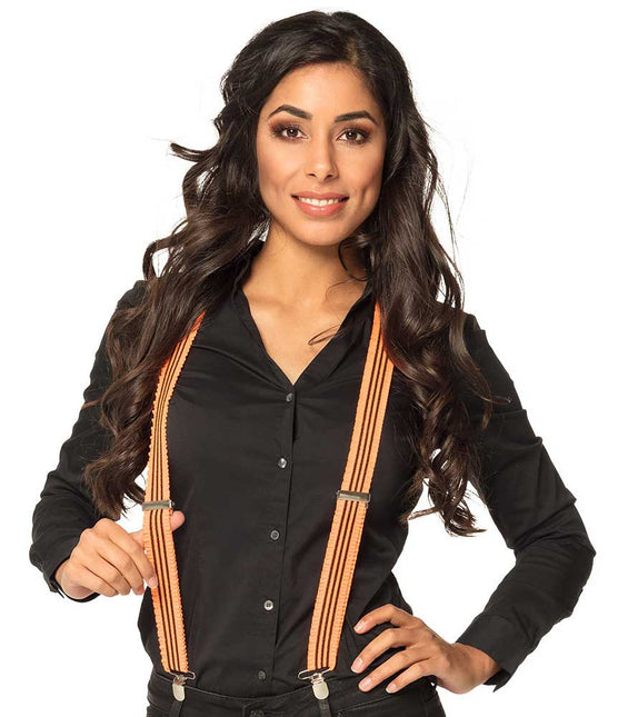 Boland Bretels Ruches Neon Oranje