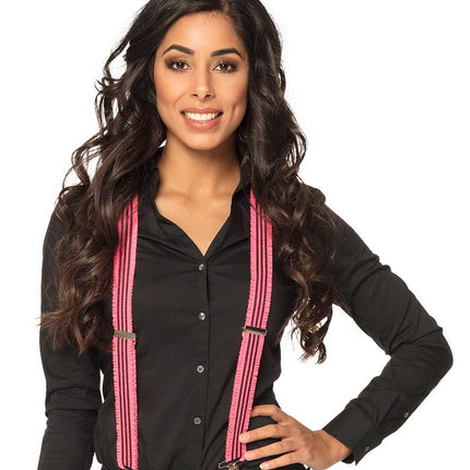 Boland Bretels Ruches Neon Roze