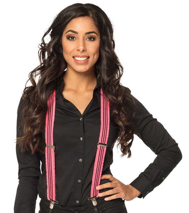 Boland Bretels Ruches Neon Roze
