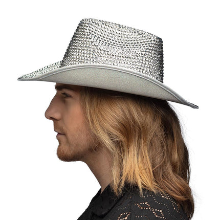 Boland Cowboy hoed festival zilver