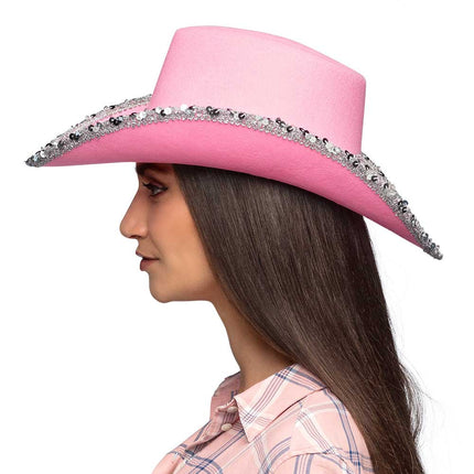Boland Cowboy Hoed Girls Party Roze