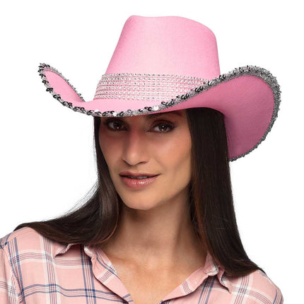 Boland Cowboy Hoed Girls Party Roze