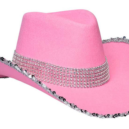 Boland Cowboy Hoed Girls Party Roze