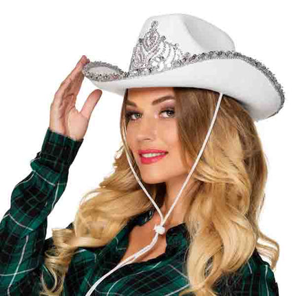 Boland Cowboy Hoed Prinses wit
