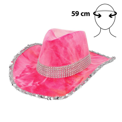 Boland Cowboyhoed Darling Roze/Oranje – Maat 59