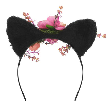 Boland Diadeem Rosegarden Kitty met Bloemen en Kattenoortjes