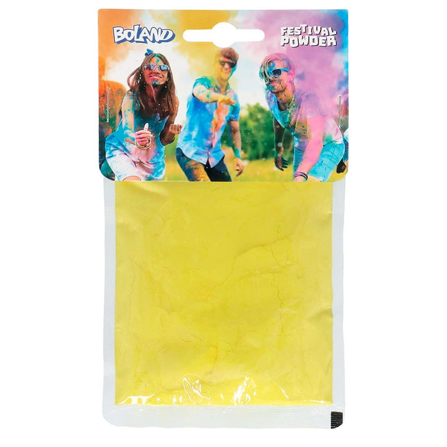 Boland Festival Holi Kleurpoeder Geel 70 gram