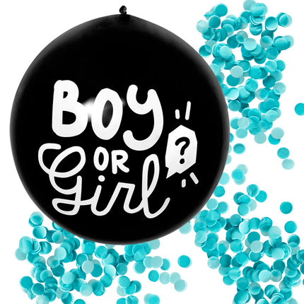 Boland Gender reveal confettiballon blauwe vulling