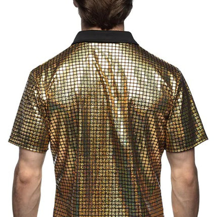 Boland Glitter Shirt Goud/Zwart Heren