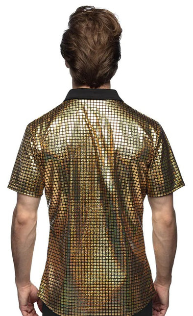Boland Glitter Shirt Goud/Zwart Heren