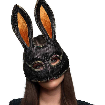Boland Halfmasker Mystery Bunny Zwart