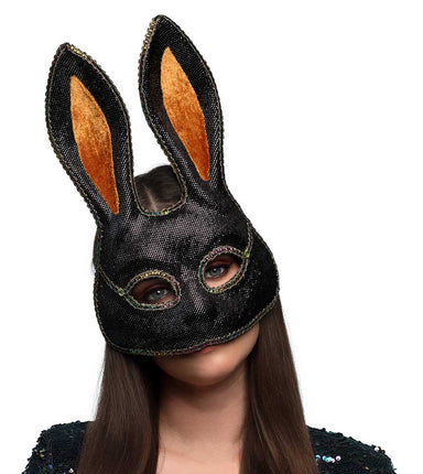 Boland Halfmasker Mystery Bunny Zwart