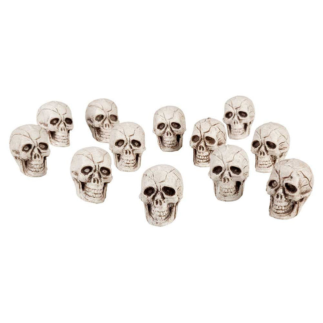 Boland Halloween schedeltjes (12 stuks)