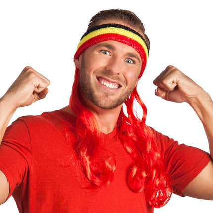 Boland Hoofdband België met rood haar