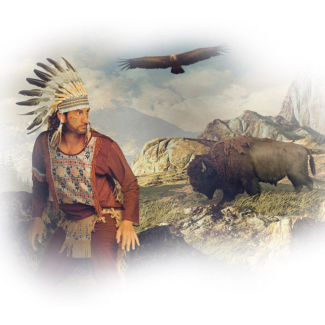 Boland Hoofdtooi Indiaan Opperhoofd