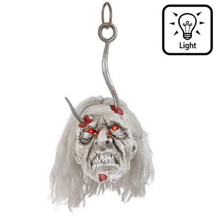 Boland LED Decoratie Hoofd Zombie – 36 x 18 x 19 cm