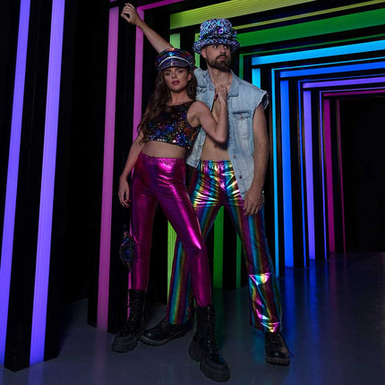 Boland Legging Stretch Glans Roze maat M