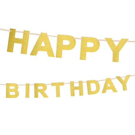 Boland Letterslinger Happy Birthday Goud 225 cm