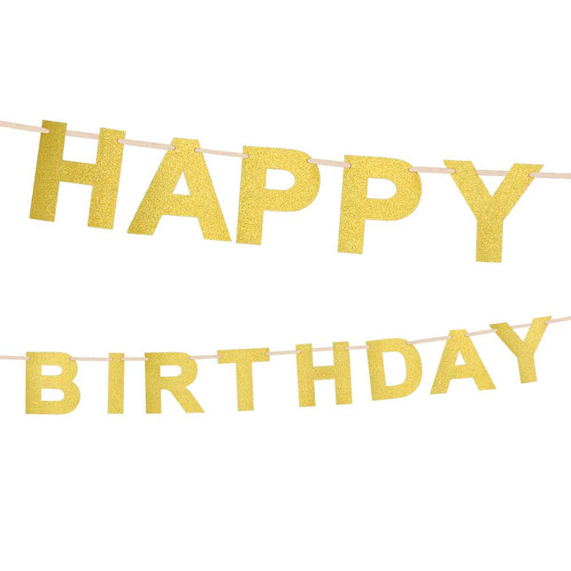 Boland Letterslinger Happy Birthday Goud 225 cm