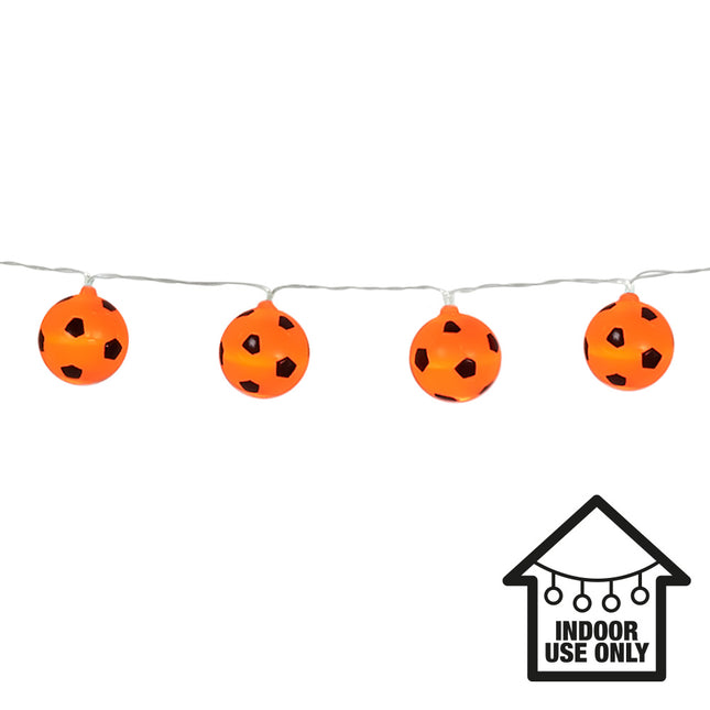 Boland Lichtsnoer Voetbal oranje 140 cm