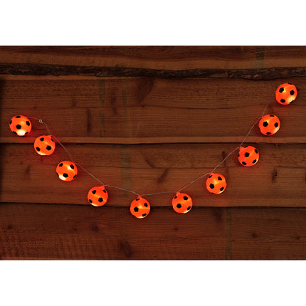 Boland Lichtsnoer Voetbal oranje 140 cm