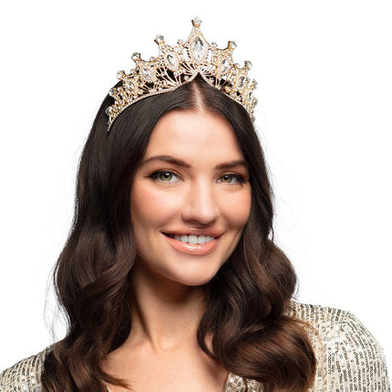 Boland Metalen tiara Rosegoud